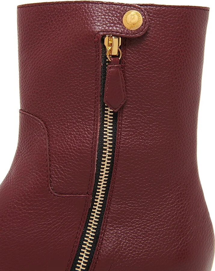 Women's Ascot Leather Ankle Boots - Bordeaux - Size 6 - Image 5