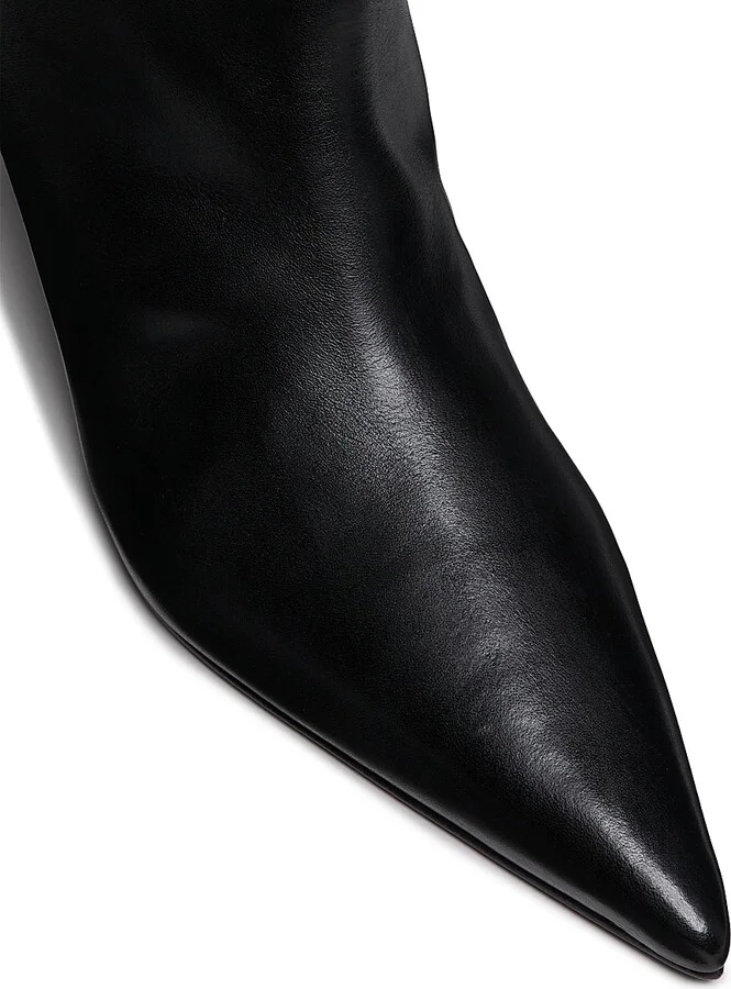 Women's Ashlee Leather Over-the-Knee Boots - Black - Size 5 - Image 4