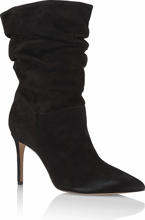 Women's Ashlee Nubuck High-Heel Boots - Black - Size 5 - Image 2