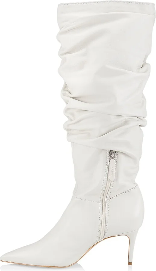 Women's Ashlee Slouchy Leather High Boot - Pearl - Size 7.5 - Image 6