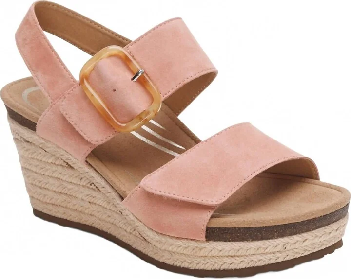 Women's Ashley Espadrille Wedge Sandals In Rose