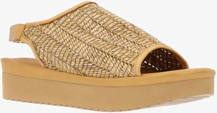 Women's Ashwin Platform Slingback Sandal In Natural Raffia