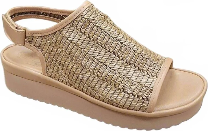 Women's Ashwin Sandal In Natural Raffia