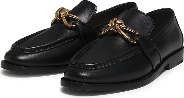 Women's Astair Knot Leather Loafers - Black - Size 5.5 - Image 2