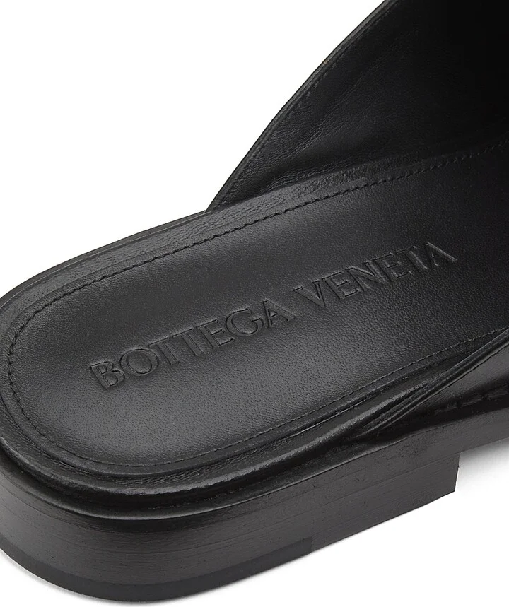 Women's Astaire Knot-Accented Leather Mules - Black - Size 6 - Image 6