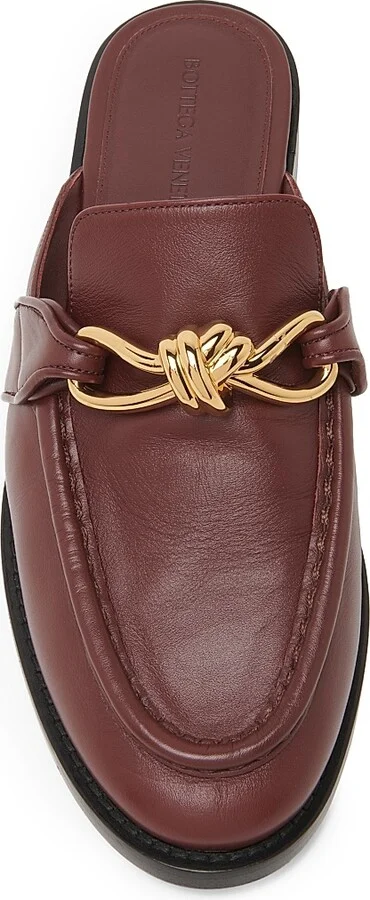 Women's Astaire Knot-Accented Leather Mules - Black - Size 6 - Image 9