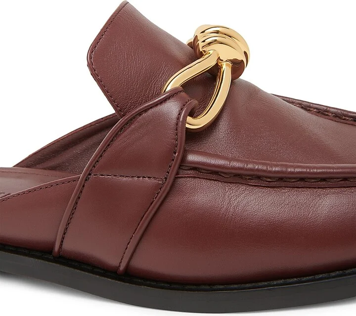 Women's Astaire Knot-Accented Leather Mules - Black - Size 6 - Image 10