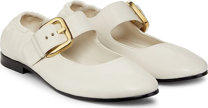 Women's Astaire Leather Mary Jane Ballerina Flats - Black - Size 6 - Image 2