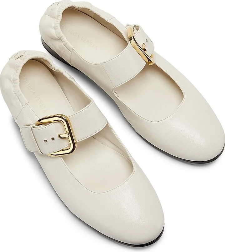 Women's Astaire Leather Mary Jane Ballerina Flats - Black - Size 6 - Image 4