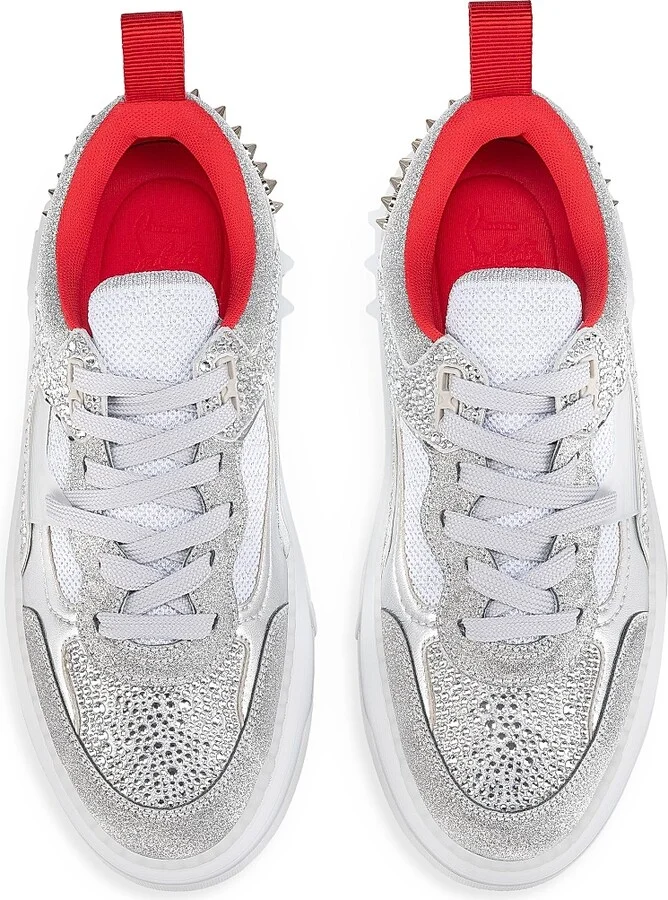 Women's Astroloubi Strass Sneakers - Silver - Size 6 - Image 4