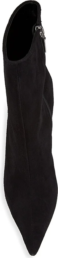 Women's Asya 100MM Suede Wedge Booties - Black - Size 5 - Image 5
