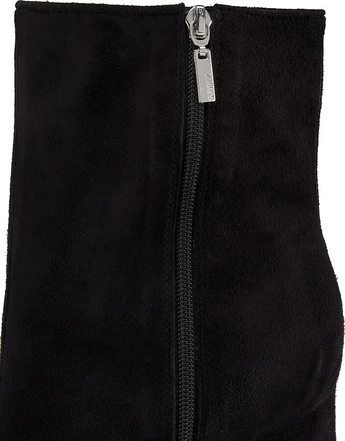 Women's Asya 100MM Suede Wedge Booties - Black - Size 5 - Image 6