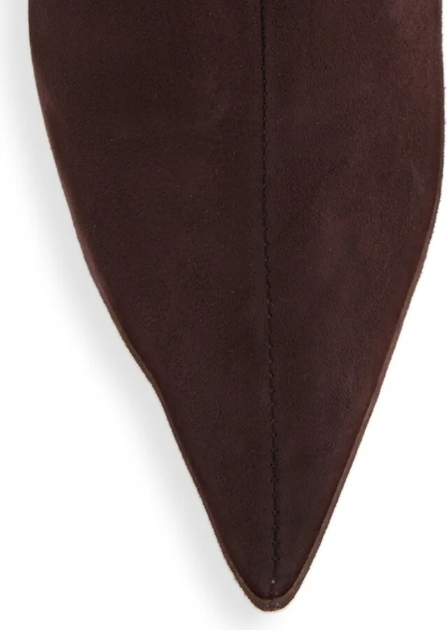 Women's Asya Suede Wedge Booties - Dark Chocolate - Size 5 - Image 4