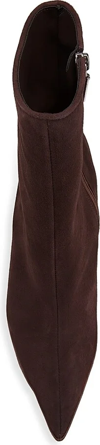 Women's Asya Suede Wedge Booties - Dark Chocolate - Size 5 - Image 5