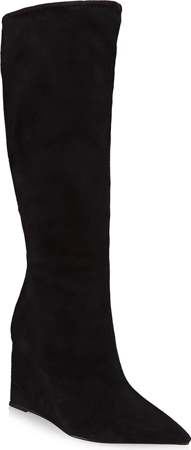Women's Asya Up 100MM Suede Wedge Boots - Black - Size 5 - Image 2