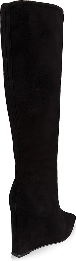 Women's Asya Up 100MM Suede Wedge Boots - Black - Size 5 - Image 3