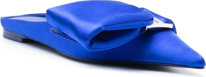Women's Asymmetric-Bow Satin Mules - Image 4