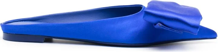 Women's Asymmetric-Bow Satin Mules