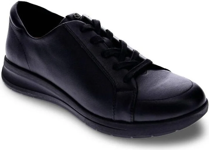 Women's Athens Lace Up Sneaker In Black