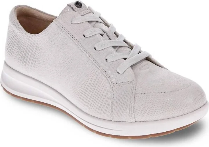 Women's Athens Lace Up Sneaker In Oyster Lizard