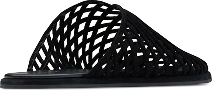 Women's Atik Woven Leather Flat Mules - Dark Chocolate - Size 5 - Image 4