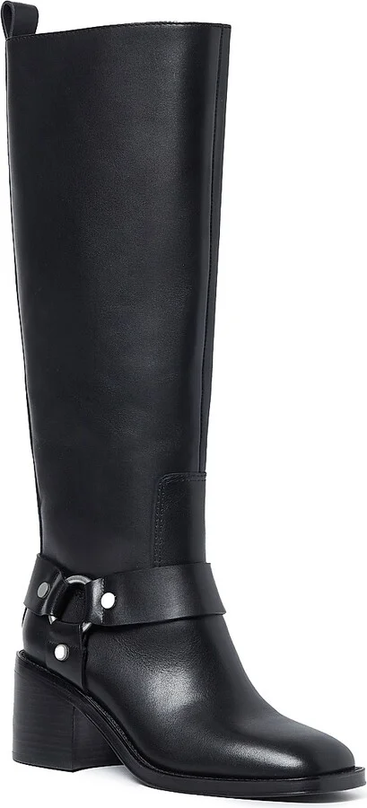 Women's Audrey 70MM Leather Knee-High Boots - Black - Size 12 - Image 2