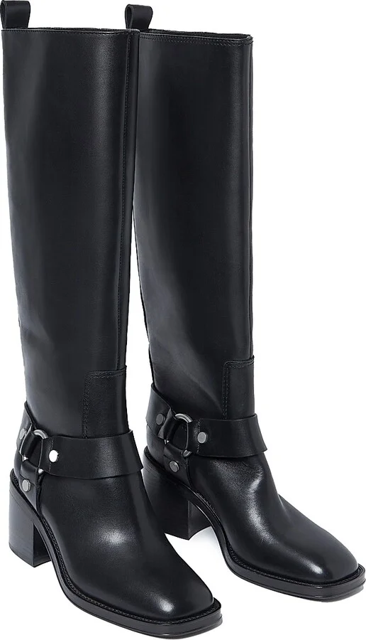 Women's Audrey 70MM Leather Knee-High Boots - Black - Size 12 - Image 4