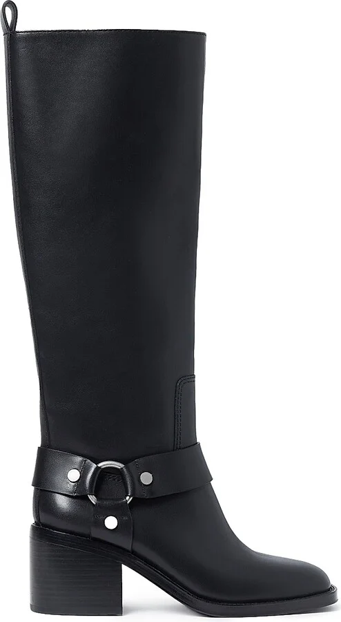 Women's Audrey 70MM Leather Knee-High Boots - Black - Size 12
