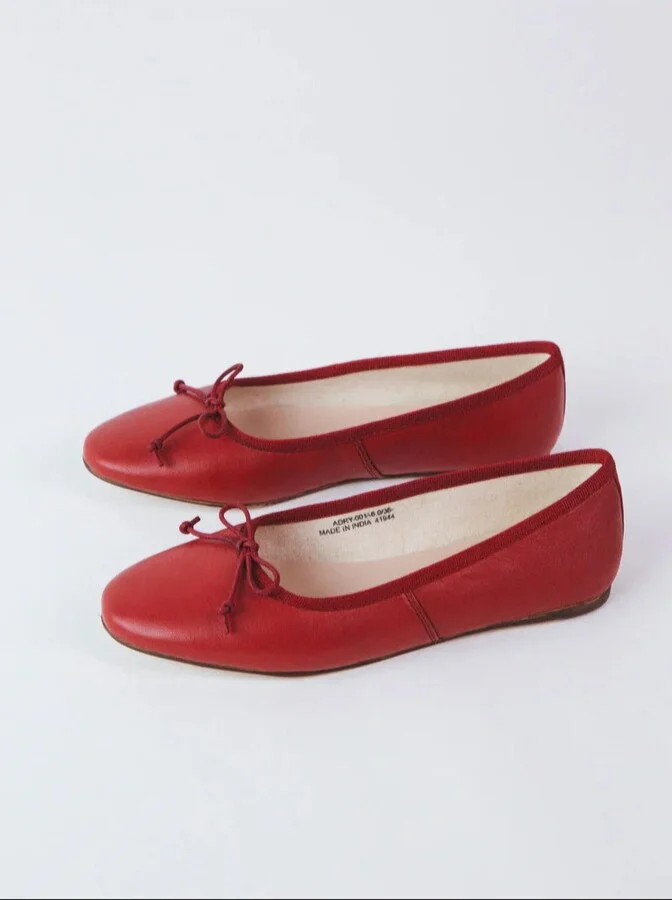 Women's Audrey Ballet Flat In Red