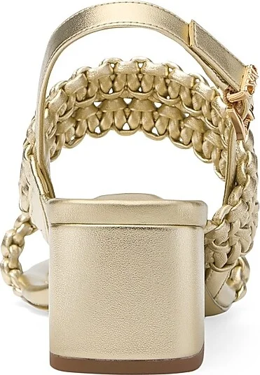 Women's Audrina Metallic Block Heel Sandal - Pale Gold - Size 5 - Image 3