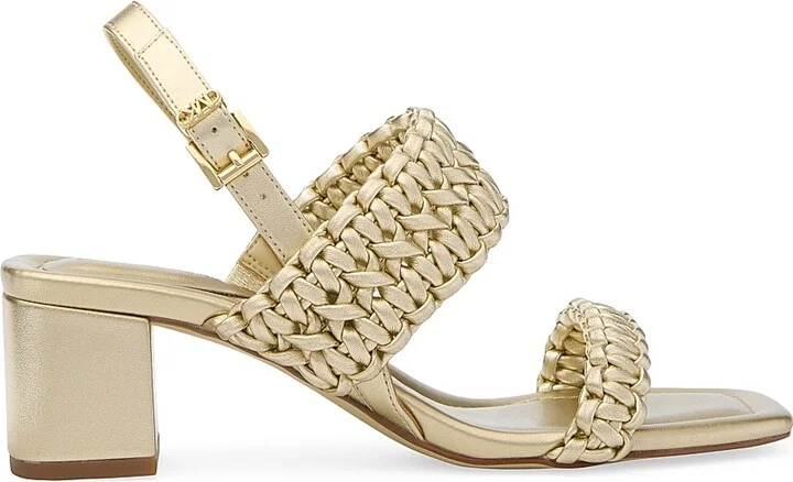 Women's Audrina Metallic Block Heel Sandal - Pale Gold - Size 5