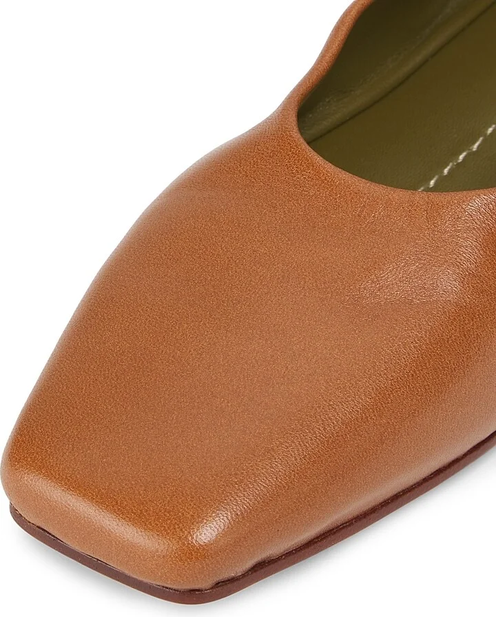 Women's Augusta Ankle-Chain Leather Ballet Flats - Tan - Size 6.5 - Image 6