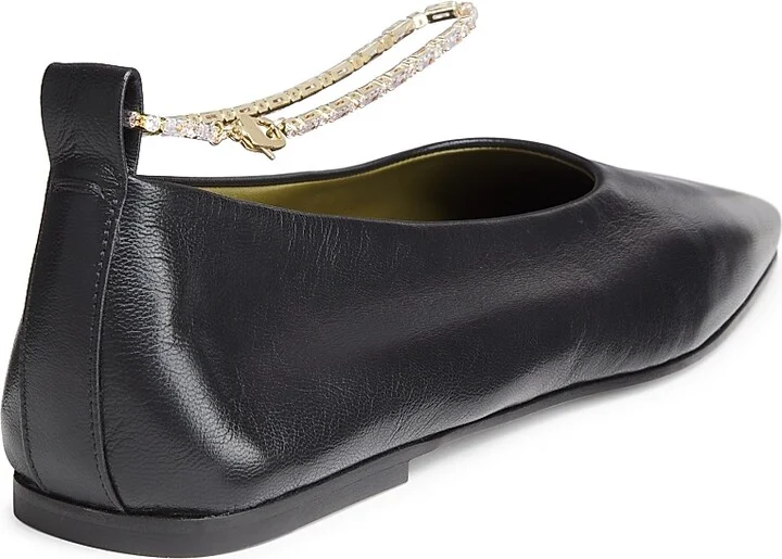 Women's Augusta Leather Ballet Flats - Black - Size 5.5 - Image 3