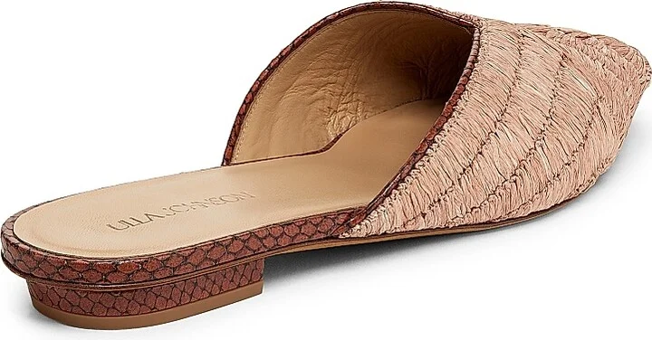Women's Aunika Raffia Mules - Rust Copper - Size 6 - Image 3