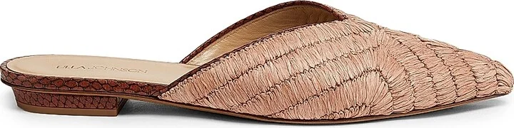 Women's Aunika Raffia Mules - Rust Copper - Size 6