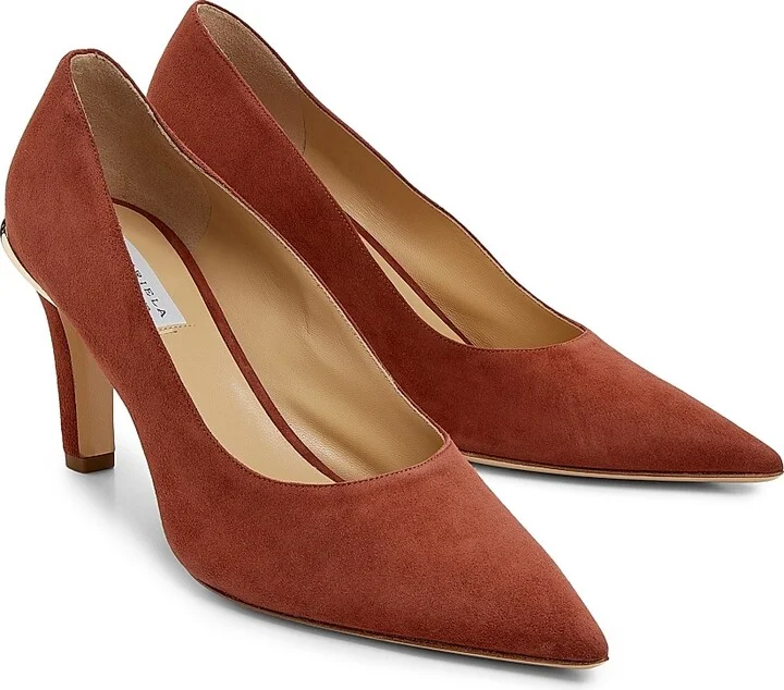 Women's Aura 75MM Suede Pumps - Burnt Sienna - Size 6 - Image 2