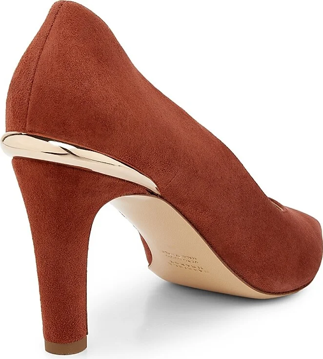 Women's Aura 75MM Suede Pumps - Burnt Sienna - Size 6 - Image 3