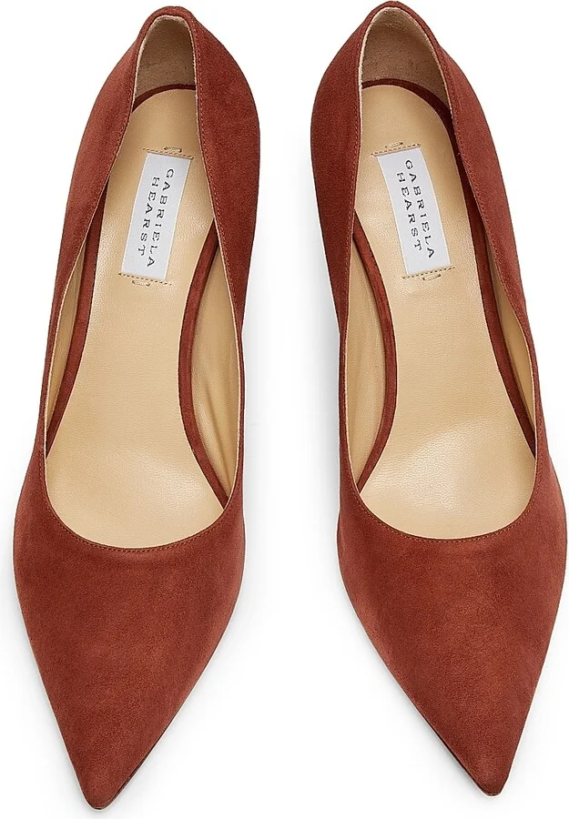 Women's Aura 75MM Suede Pumps - Burnt Sienna - Size 6 - Image 4