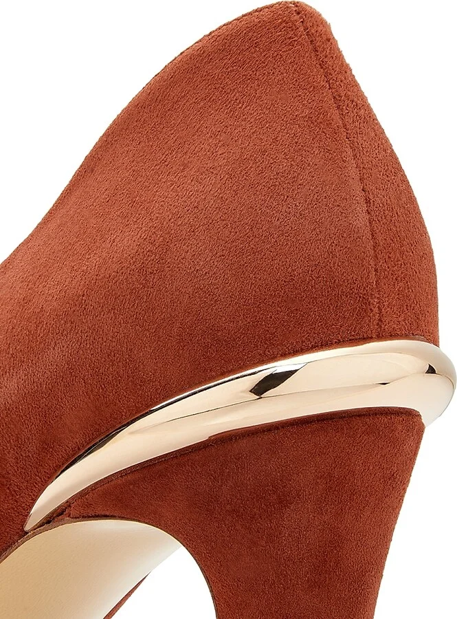 Women's Aura 75MM Suede Pumps - Burnt Sienna - Size 6 - Image 5
