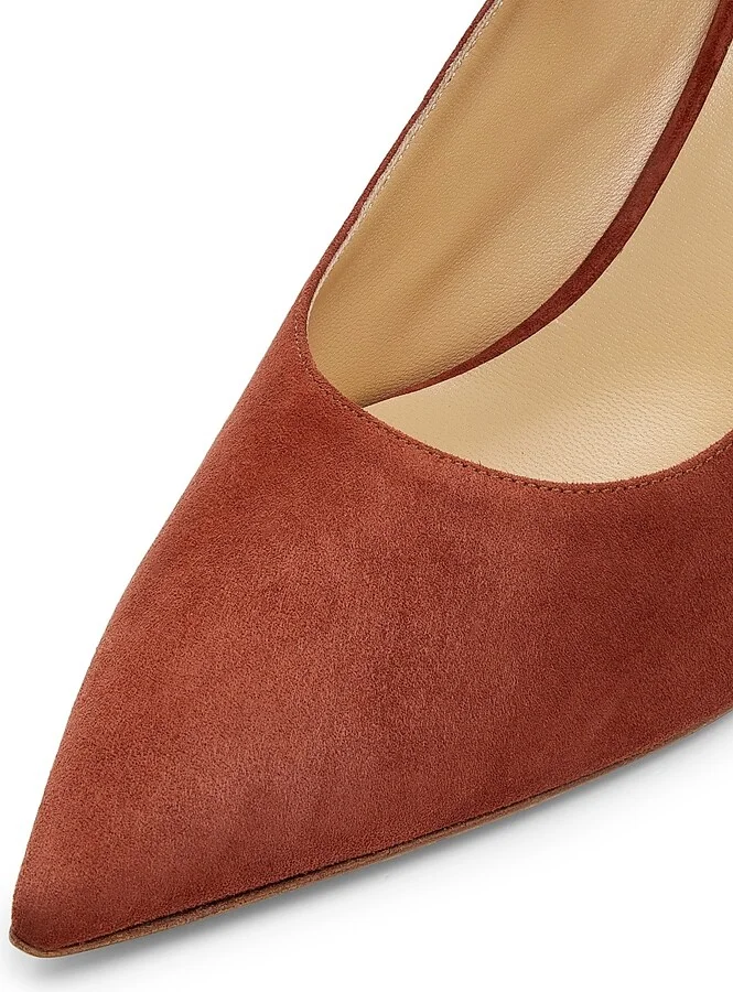 Women's Aura 75MM Suede Pumps - Burnt Sienna - Size 6 - Image 6
