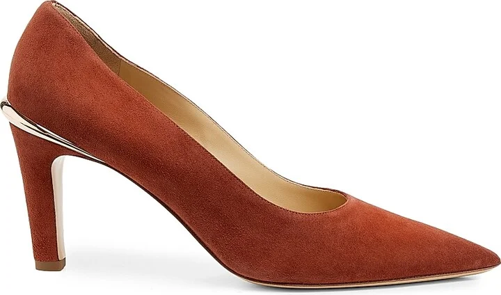 Women's Aura 75MM Suede Pumps - Burnt Sienna - Size 6