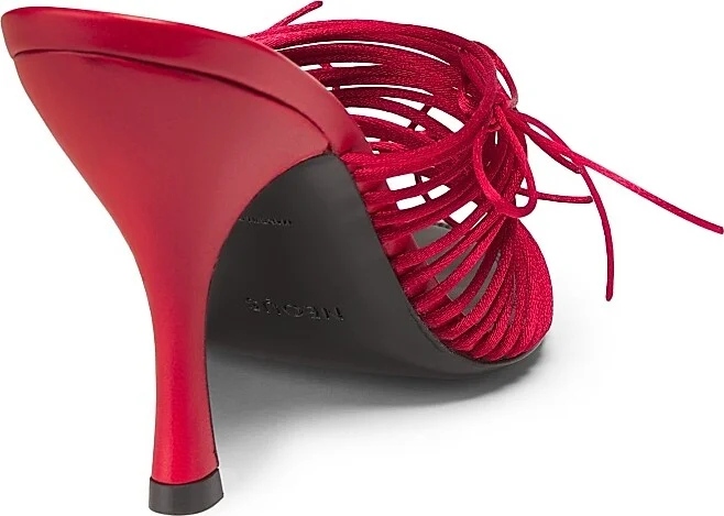 Women's Auriga 85MM Satin Mules - Red - Size 5 - Image 3