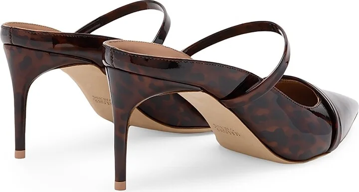 Women's Aurora 70MM Leopard Patent Leather Mules - Brown - Size 11 - Image 3