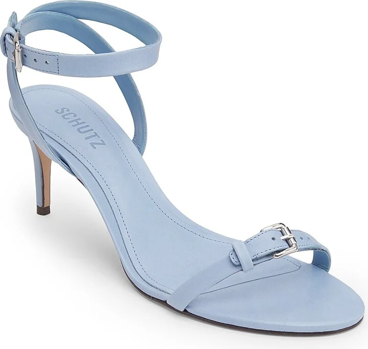 Women's Aurora 75MM Leather Sandals - Riviera Blue - Size 6.5 - Image 2