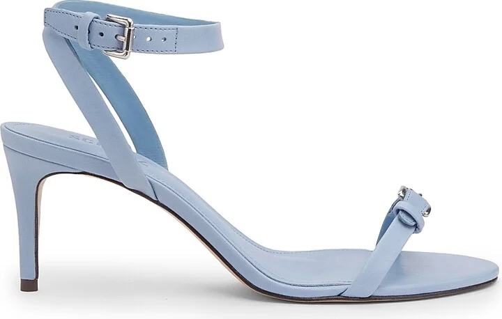 Women's Aurora 75MM Leather Sandals - Riviera Blue - Size 6.5