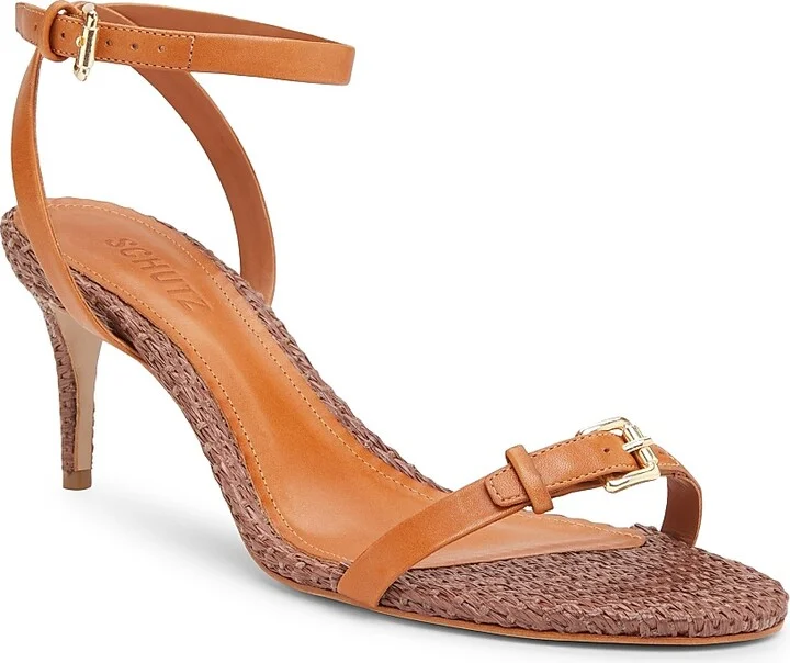 Women's Aurora 75MM Strappy Stiletto Sandals - Brown - Size 6.5 - Image 2