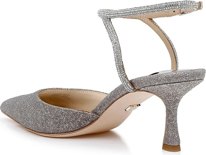 Women's Autumn 65MM Embellished Glitter Pumps - Silver Antique - Size 6 - Image 3