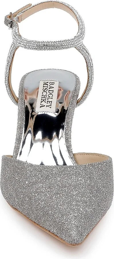 Women's Autumn 65MM Embellished Glitter Pumps - Silver Antique - Size 6 - Image 4