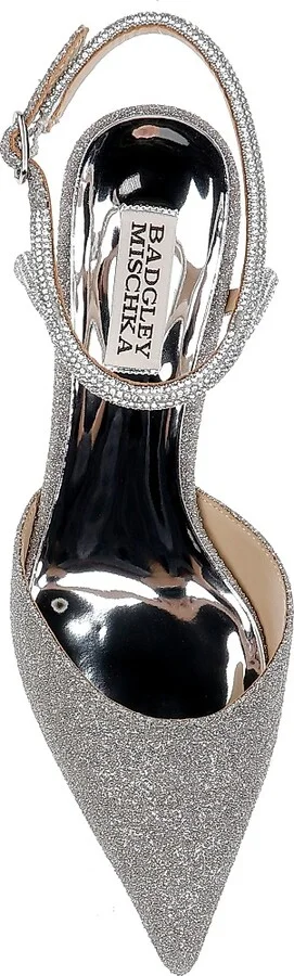 Women's Autumn 65MM Embellished Glitter Pumps - Silver Antique - Size 6 - Image 5