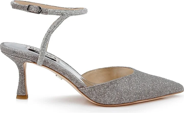 Women's Autumn 65MM Embellished Glitter Pumps - Silver Antique - Size 6